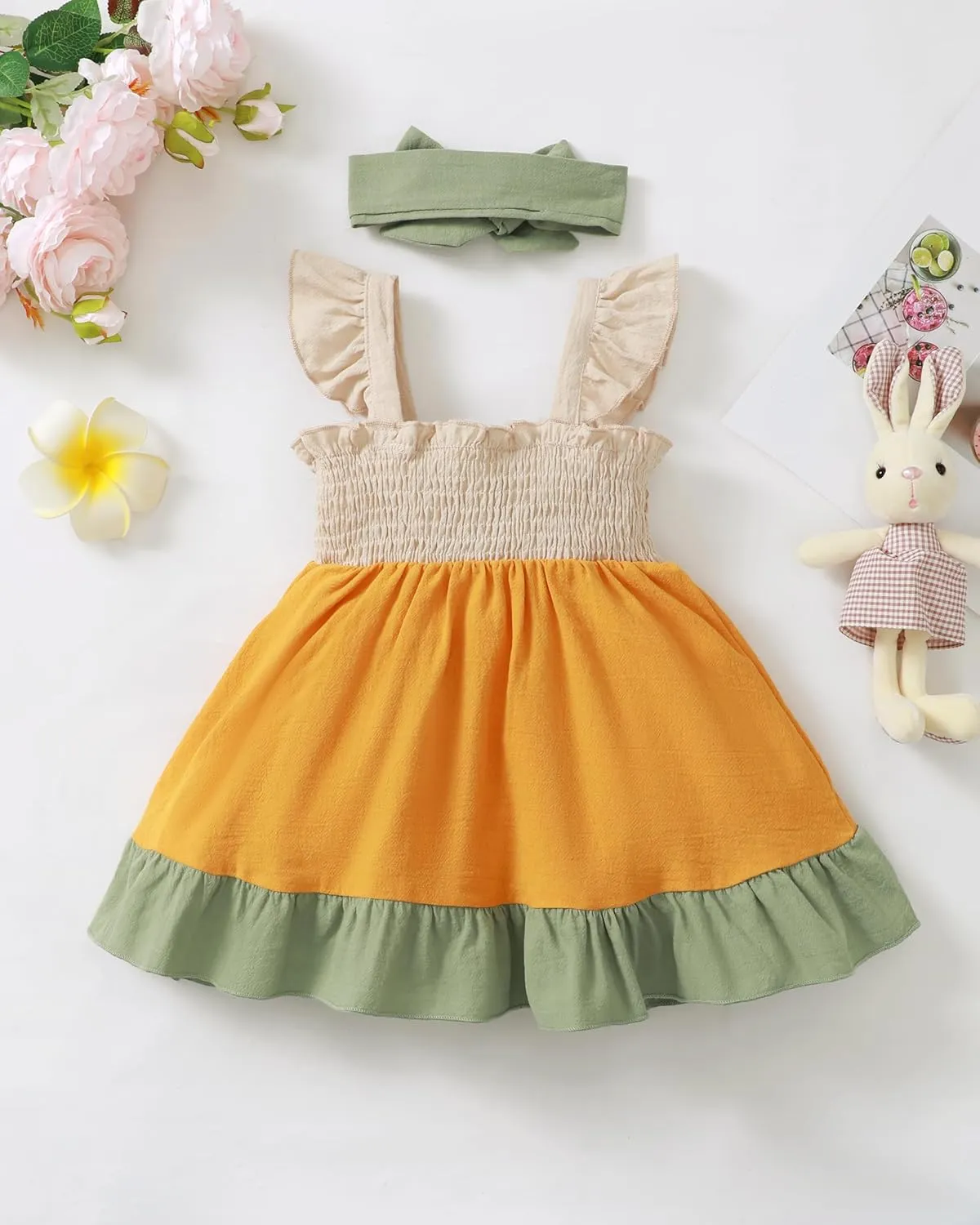 Toddler Baby Girl Dress Clothes Summer Dresses Outfits Little Girls Sleeveless Beach Sundress for Kids 12M-6T