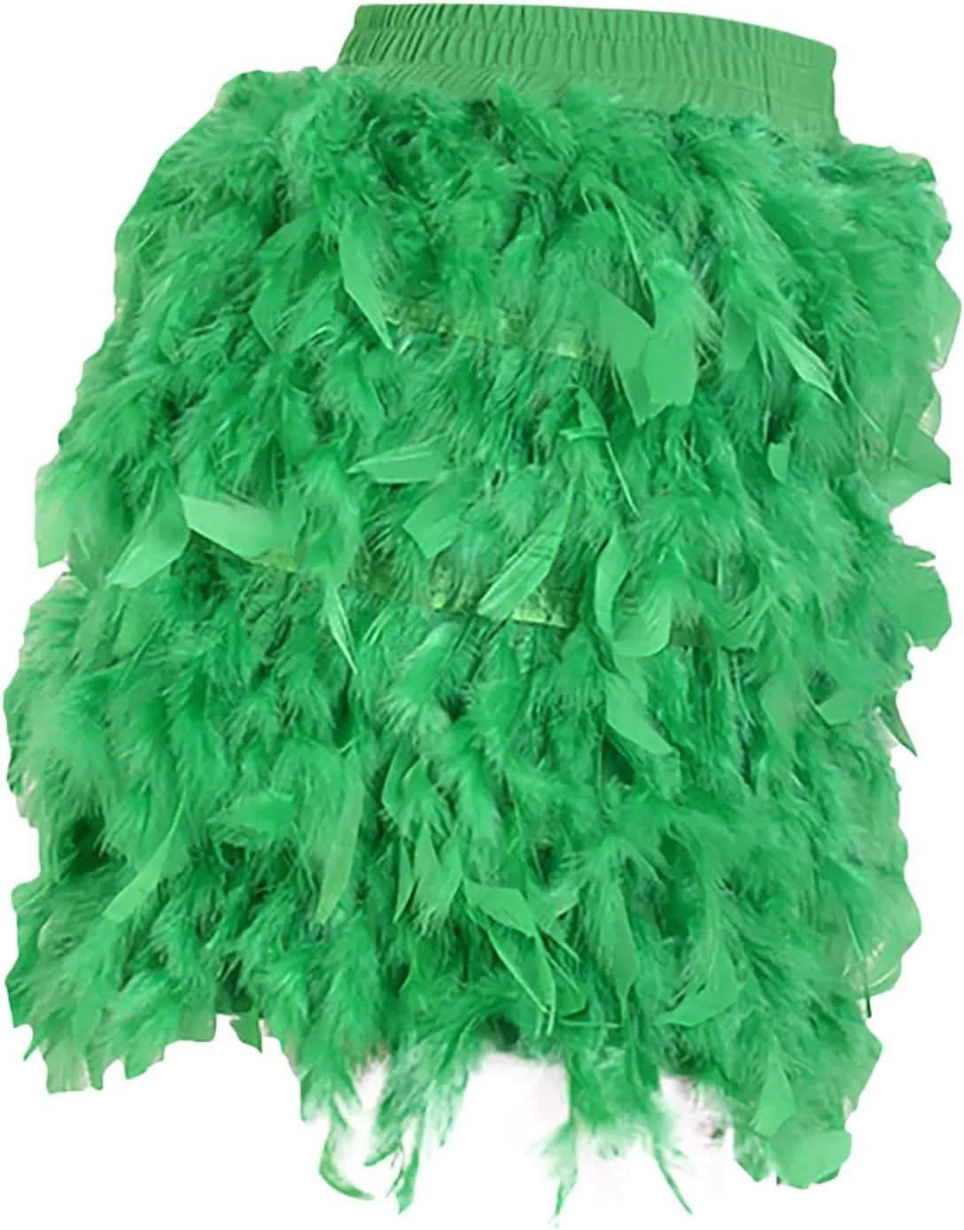 Trendy Skirts European and Women's Turkey Feather Skirt Short Skirt Half Skirt Sexy Skirt Short Suspender Dress