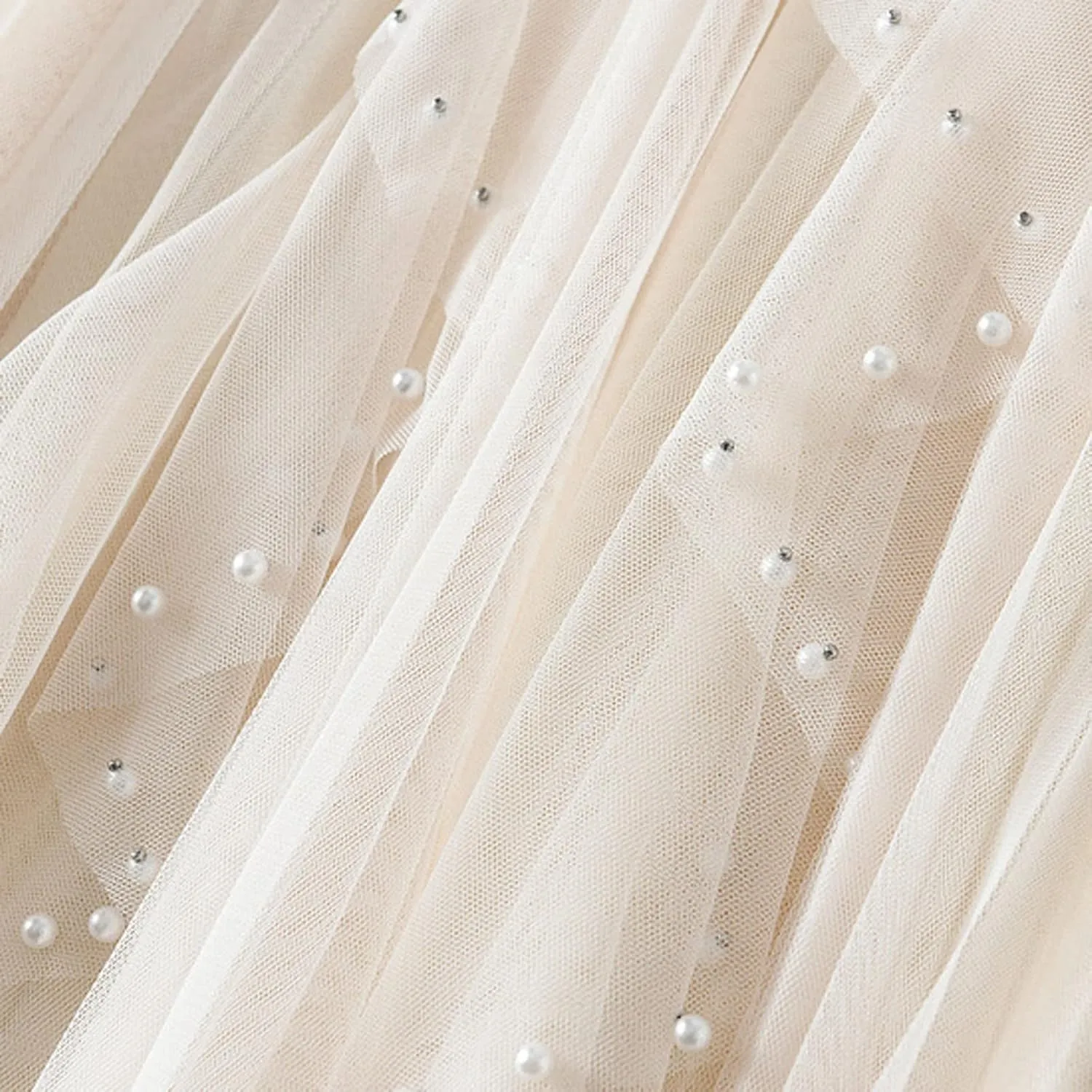 tuduoms Spring Fairy Pleated Tulle Skirts Teen Girls Ruffle Tiered Long Skirts High Waist Party Prom Mesh Flowy Midi Skirt