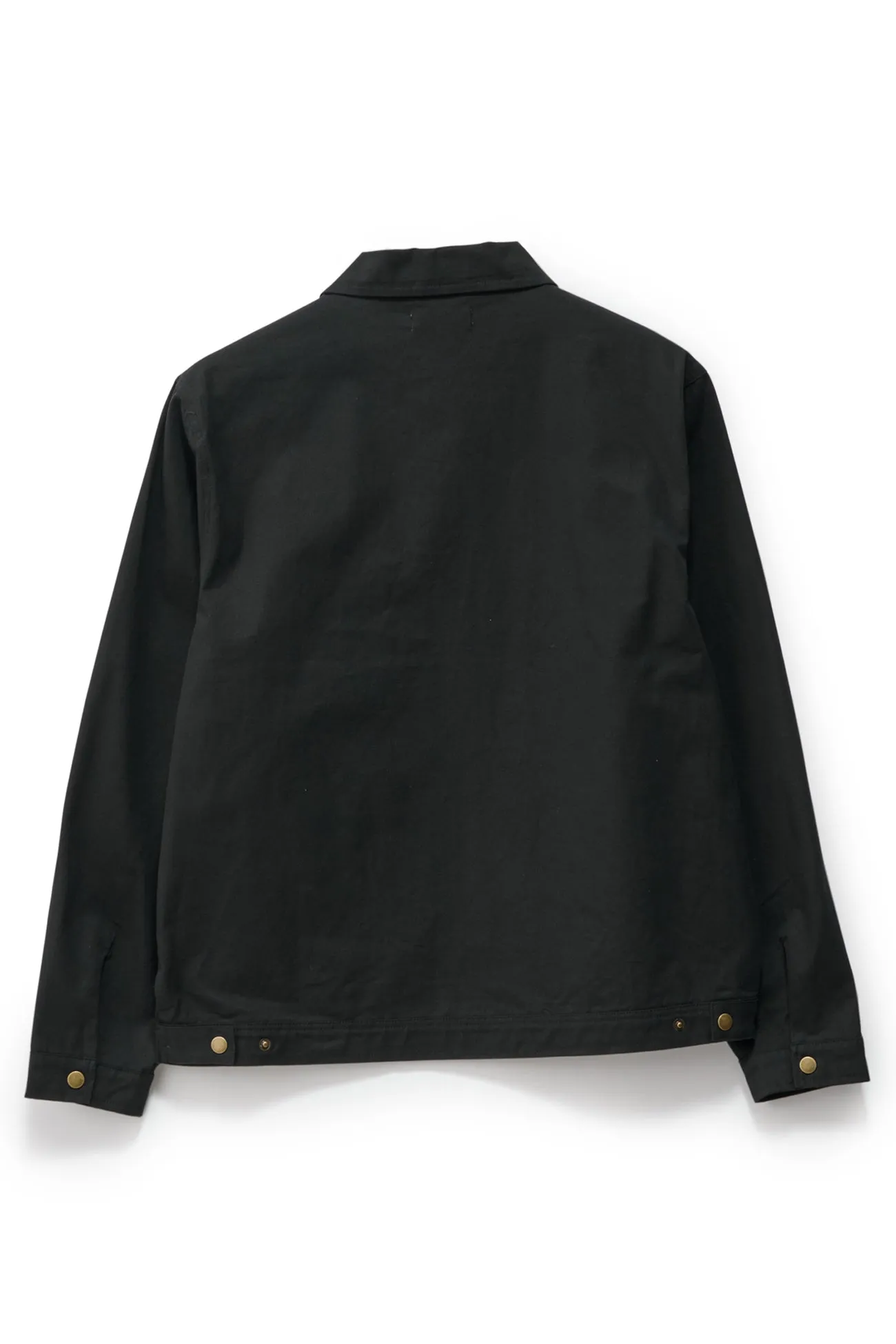 Unlined Canvas Zip Jacket Black