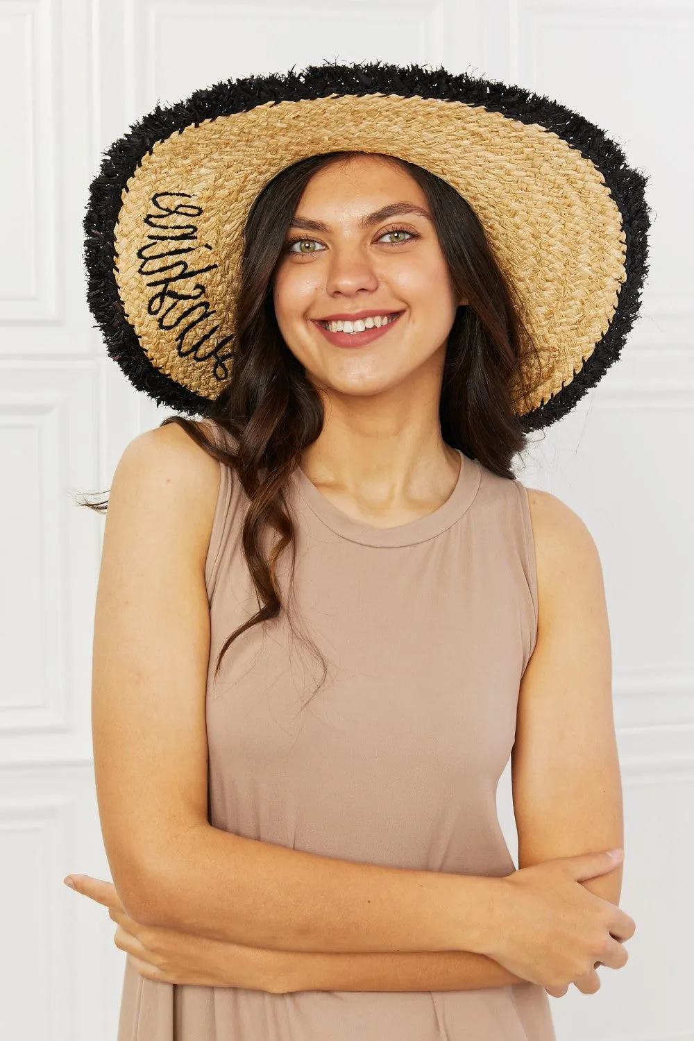 Vacation Ready Straw Hat with Fringe Detail