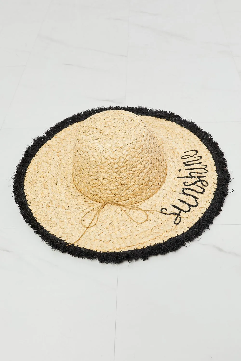 Vacation Ready Straw Hat with Fringe Detail