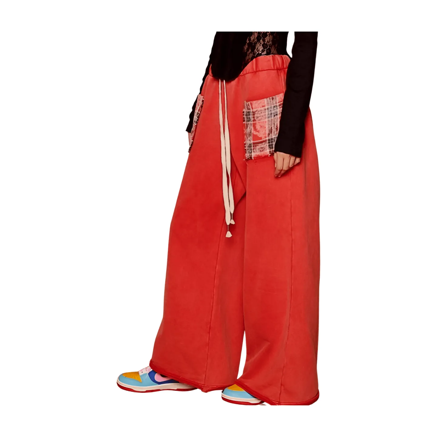 Vintage Plaid Pocket Sweatpants