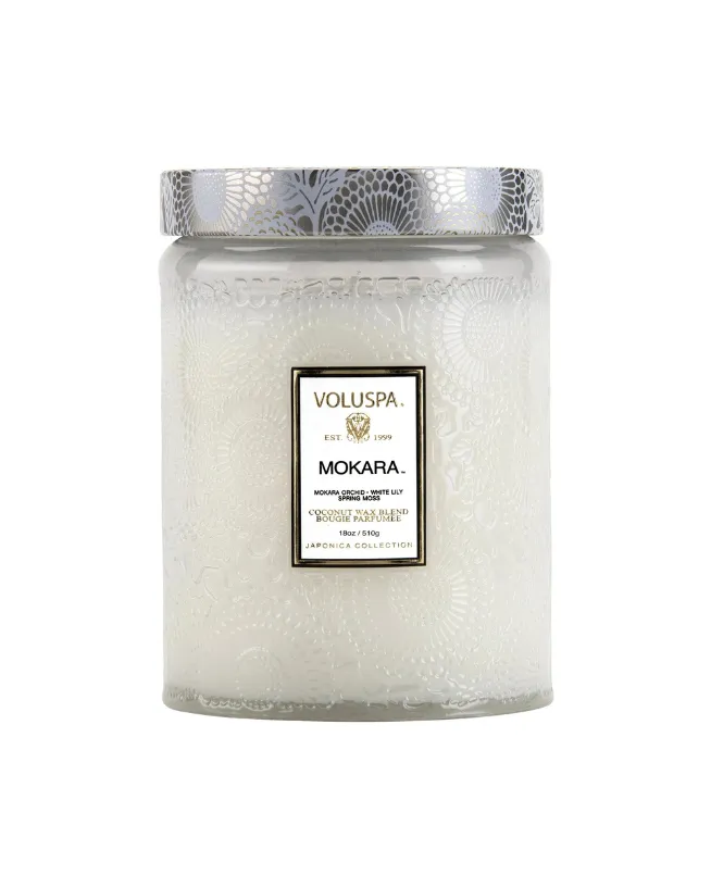 Voluspa Mokara Large Glass Jar Candle