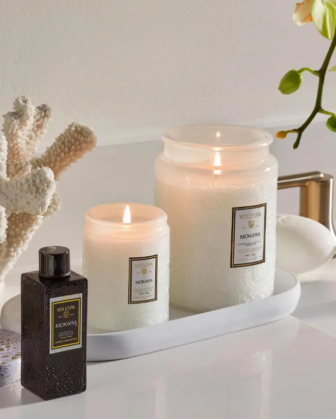 Voluspa Mokara Large Glass Jar Candle