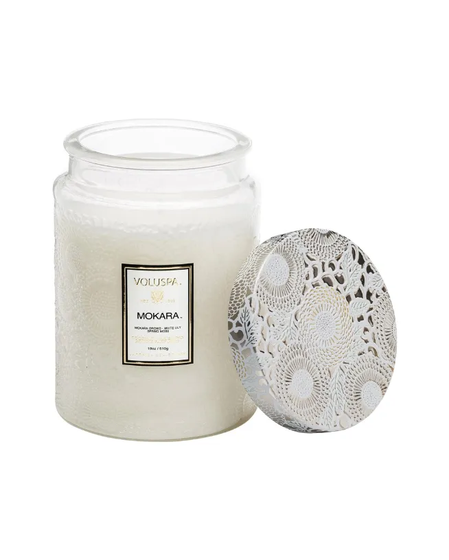 Voluspa Mokara Large Glass Jar Candle