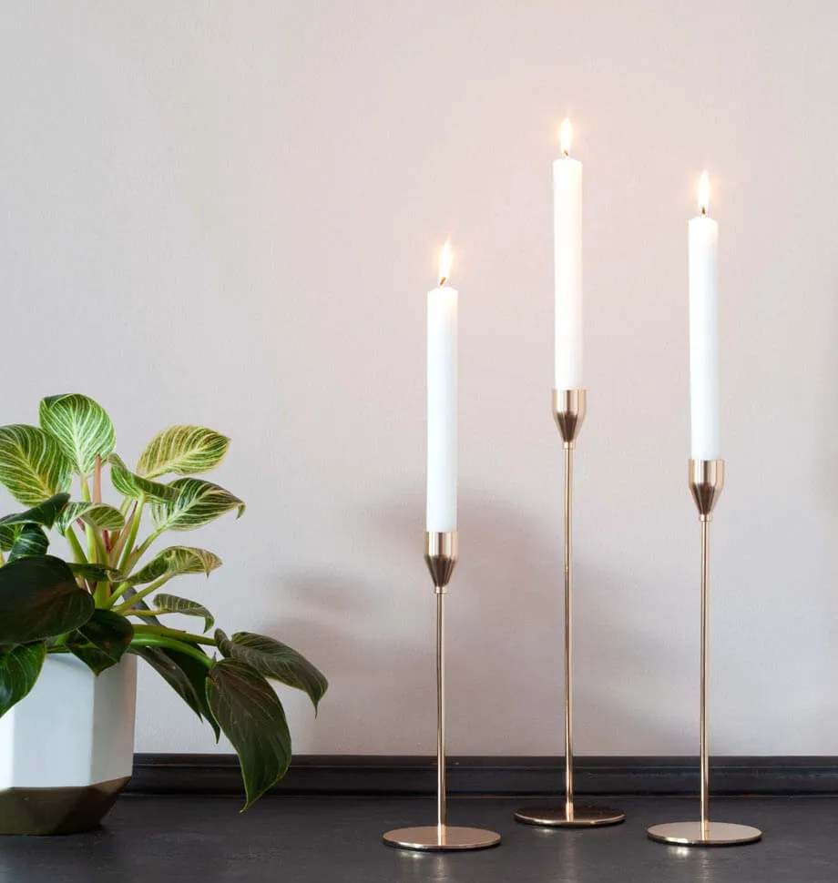 White 8 inch Dinner Candles x 20
