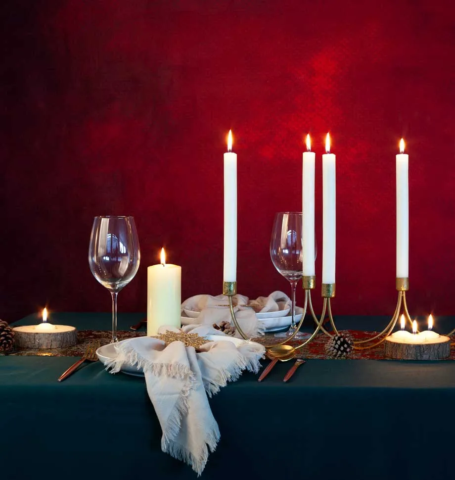 White 8 inch Dinner Candles x 20