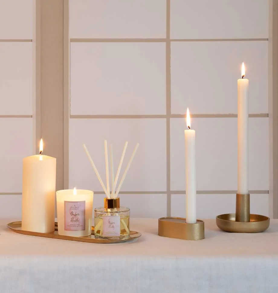 White 8 inch Dinner Candles x 20