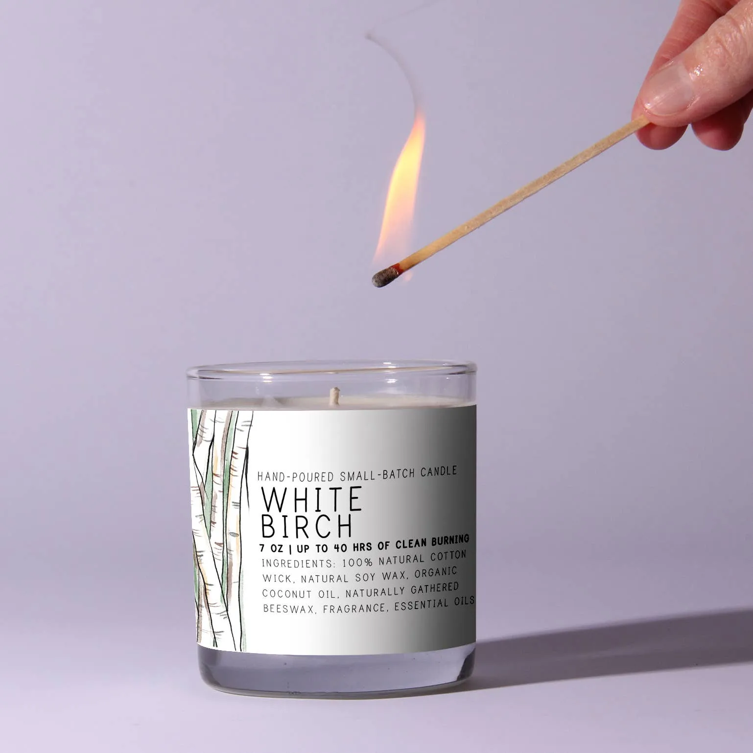 White Birch 7oz - Just Bee Candle