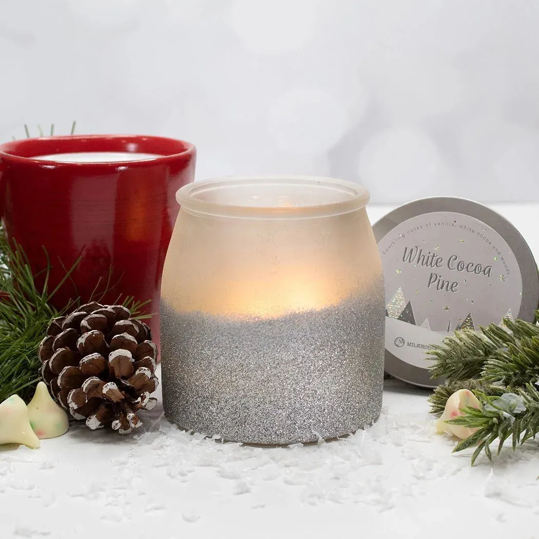 Limited Edition 16oz Milkhouse Candle Co. White Cocoa Pine Scented Candle