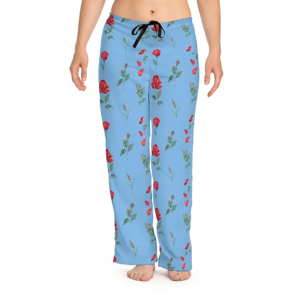 White-Red Roses Unisex Pajama Lounge Yoga Sleep Pants,Gift for Valentines/Anniversary/Christmas/Birthday/Graduation/Housewarming/Wedding/