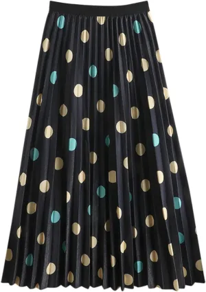 Women 2023 Spring Summer Floral Long Skirts A Line Skirts Floral Pleated Swing Print Midi A High Waist Women