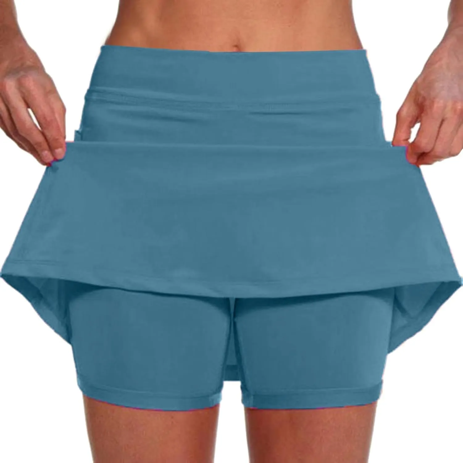Women Athletic Skorts Workout Gym Running Skirted Shorts High Waisted Tennis Golf Skorts with Pockets