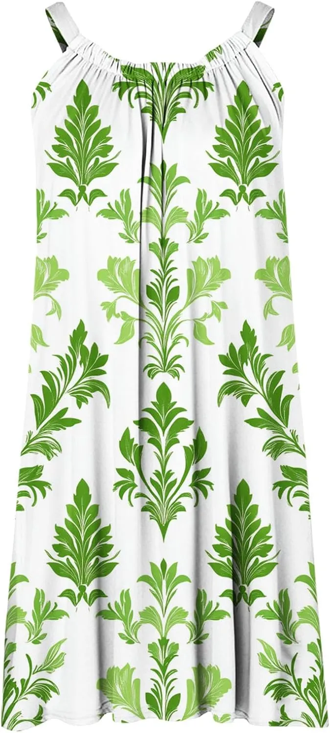 Women Loose Mini Dress Summer Sexy Casual Beach Dresses 2025 Trendy Tropical Print Floral Sundress Resort Wear