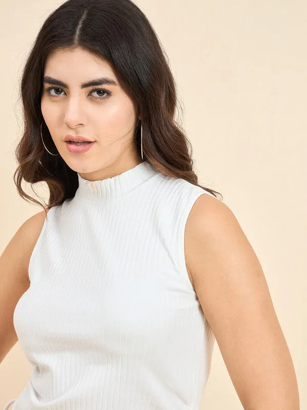 Women White Odor-Free Sleeveless Top