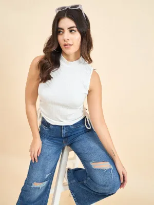 Women White Odor-Free Sleeveless Top