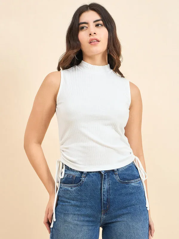 Women White Odor-Free Sleeveless Top
