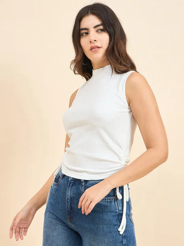 Women White Odor-Free Sleeveless Top