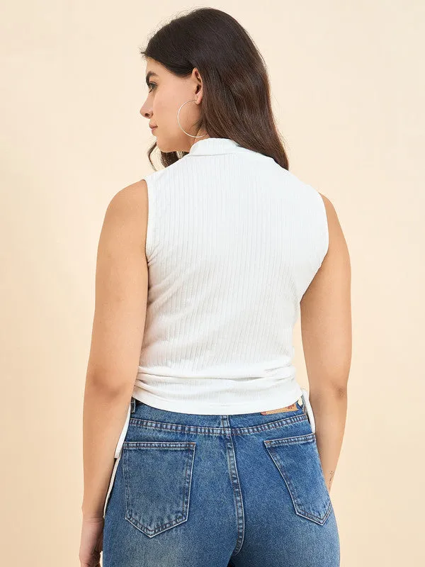 Women White Odor-Free Sleeveless Top