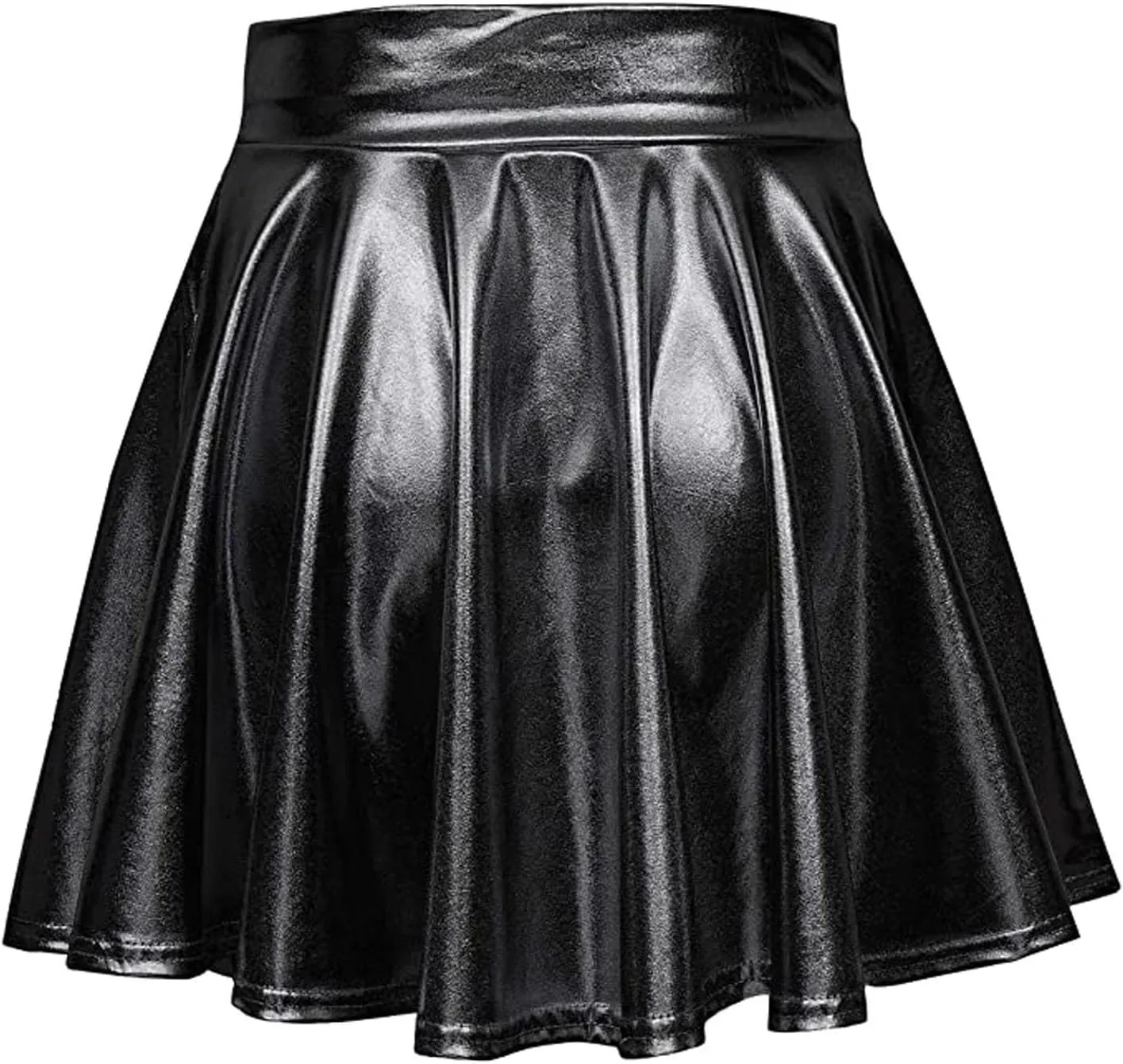 Womens A Line Mini Skort 2025 Carnival Party Dance Skirts Sparkly Shiny Solid Pleated Skirts Sexy Ruffles Tutu Skirt