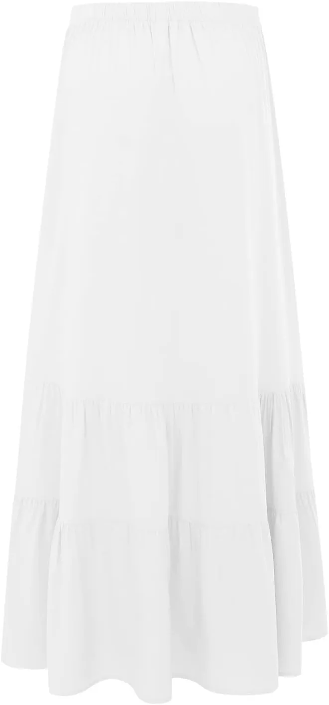 Women's Basic Pencil Skirts Women's High Waisted Tie Wrap Midi Skirts Fashion Skirts High Waist Mid Skirt Casual