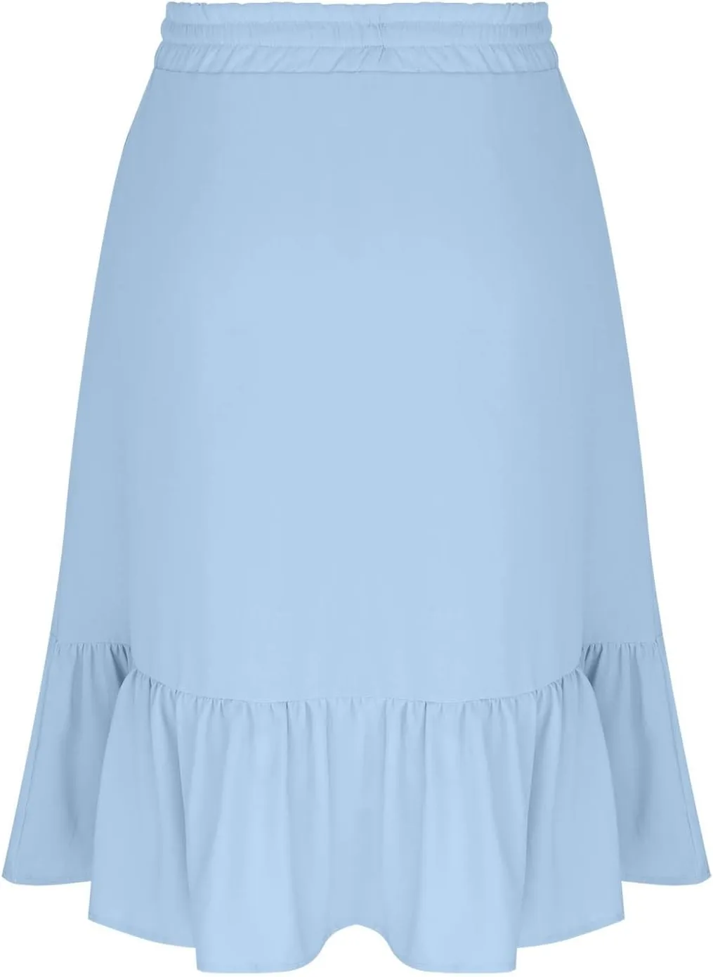 Women's Maxi Skirts Beach Elastic Waist Drawstring Tiered Flowy Chiffon Skirts Bohemian Vacation Layered Tulle Skirt