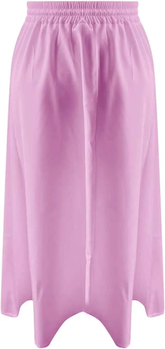 Womens Summer Boho Flowy Swing Tiered A-Line Midi Skirt Fashion Trendy Elastic Waist Pleated Long Beach Dress