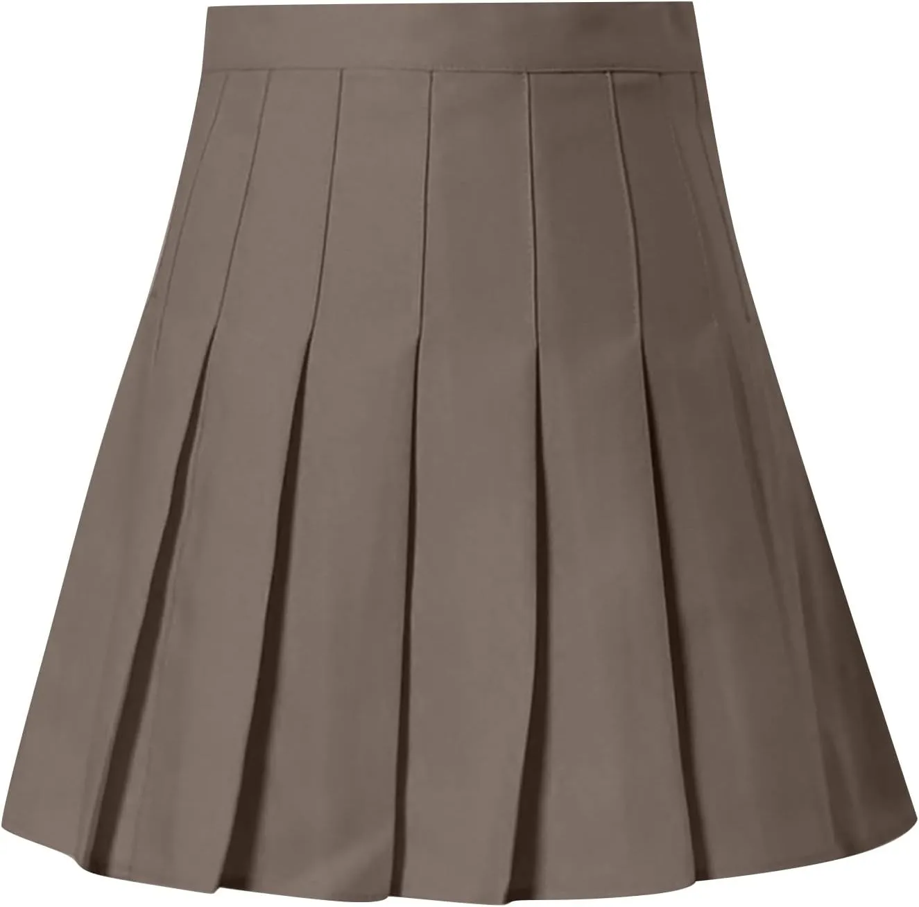 Women's Sundresses Summer Casual Loose Trendy Elastic High Waist Solid Color Pleated Sun Beach Mini Skirts, XS-3XL