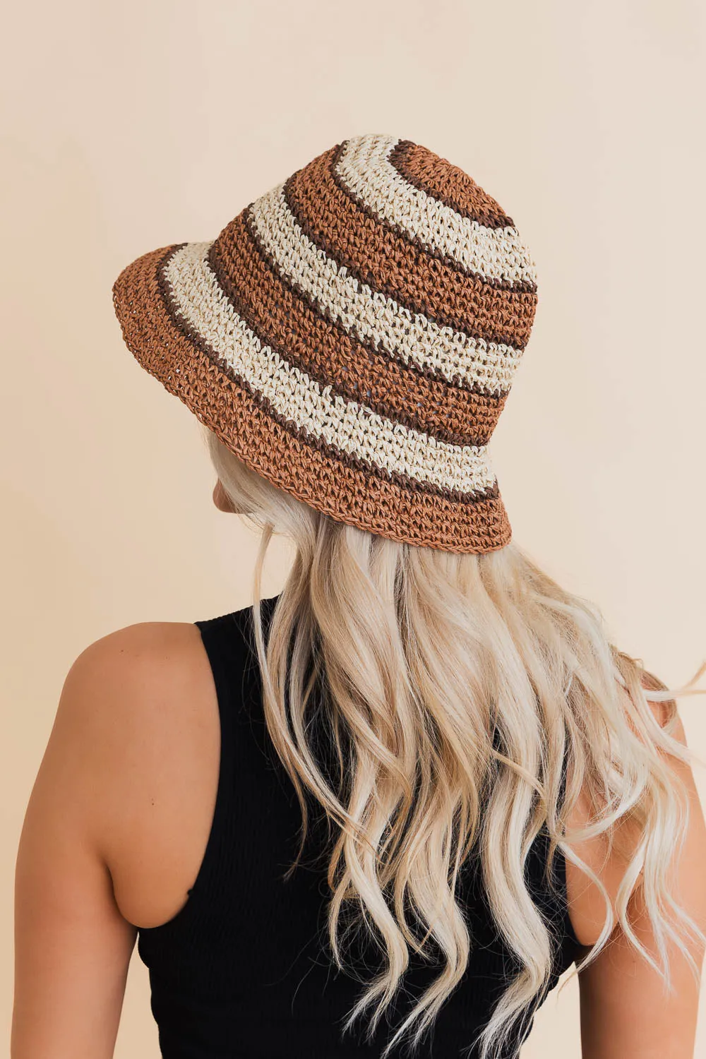 Woven Wonders Striped Sun Weave Hat