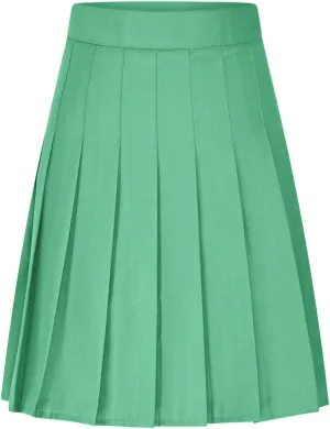 Xiaojmake Women Pleated A-Line Skirts Flowy Short Mini Basic Skirt High Waist School Uniform Tennis Cheerleader Skater Skirts