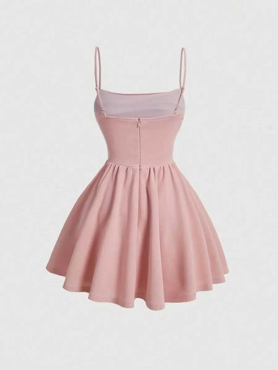 yinyyinhs Spaghetti Straps Chiffon Homecoming Dresses for Teens Short Prom Dress Ruched A-Line Formal Cocktail Party Gowns