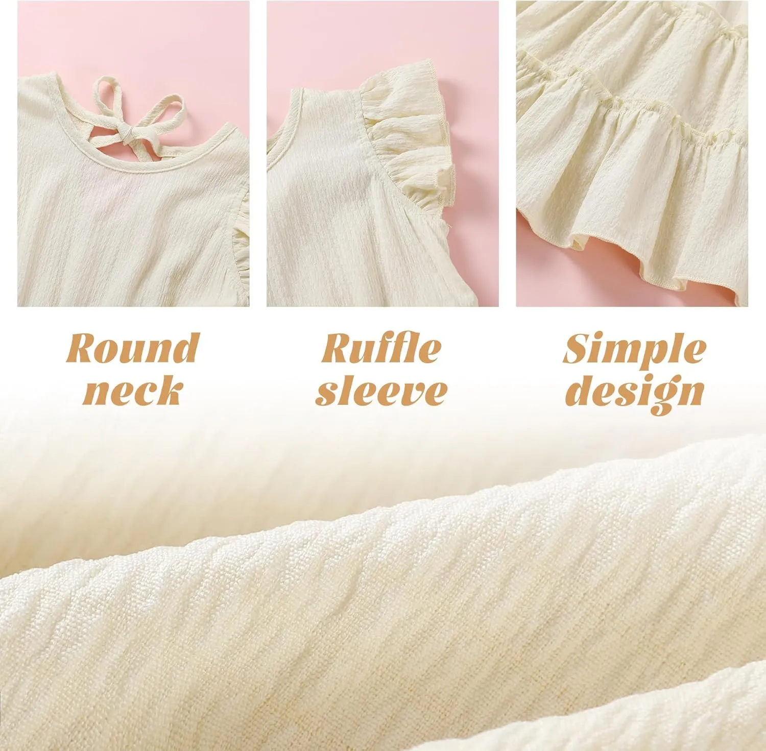 YOUNGER TREE Toddler Dress Baby Girl Summer Clothes Ruffle Sleeve Smock Beach Boho Dresses Sundress