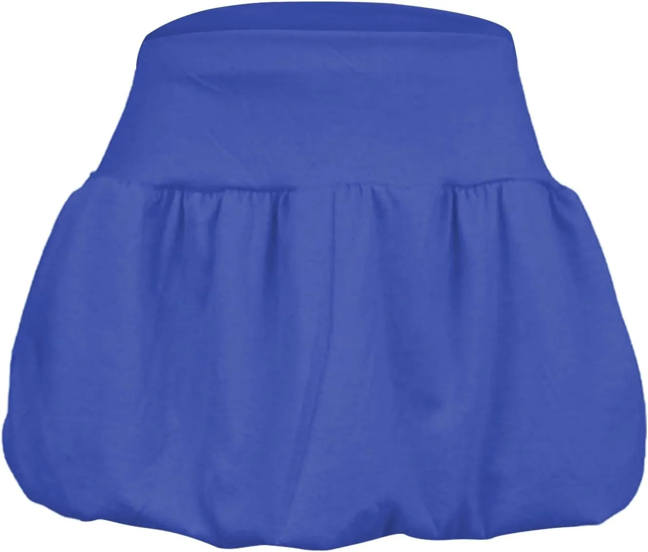 ZYXTIM Bubble Skirts for Women Elastic High Waisted Ruffle Hem A Line Balloon Skirt Petite Slim Fit Solid Y2k Cute Mini Dress